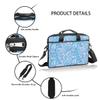 Blue Paisley Pattern Laptop Shoulder Messenger Bag Waterproof Laptop Briefcase with Handle and Padded Strap Case Sleeve for 13 13.3 14 15.6 Inch Laptop Case view 4