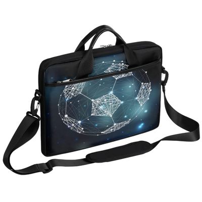 Soccer Pattern Laptop Shoulder Messenger Bag Waterproof Laptop Briefcase with Handle and Padded Strap Case Sleeve for 13 13.3 14 15.6 Inch Laptop Case