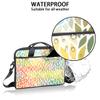 Abstract Hand-drawn Pattern Laptop Shoulder Messenger Bag Waterproof Laptop Briefcase with Handle and Padded Strap Case Sleeve for 13 13.3 14 15.6 Inch Laptop Case view 3