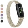 Vanjua for Fitbit Inspire 3 Bands Women Men, Stainless Steel Metal Mesh Loop Adjustable Magnetic Wristband Replacement Straps Compatible with Fitbit Inspire 3 Fitness Tracker (Champagne Gold) view 1