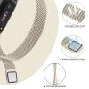 Vanjua for Fitbit Inspire 3 Bands Women Men, Stainless Steel Metal Mesh Loop Adjustable Magnetic Wristband Replacement Straps Compatible with Fitbit Inspire 3 Fitness Tracker (Champagne Gold) view 3