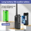 pxton Waterproof walkie talkies Long Range for Adults, Work,and Outdoor with earpieces and Fast Charger DockHandheld Two Way Radio Rechargeable NOAA walkie Talkie (6 Pack) view 2