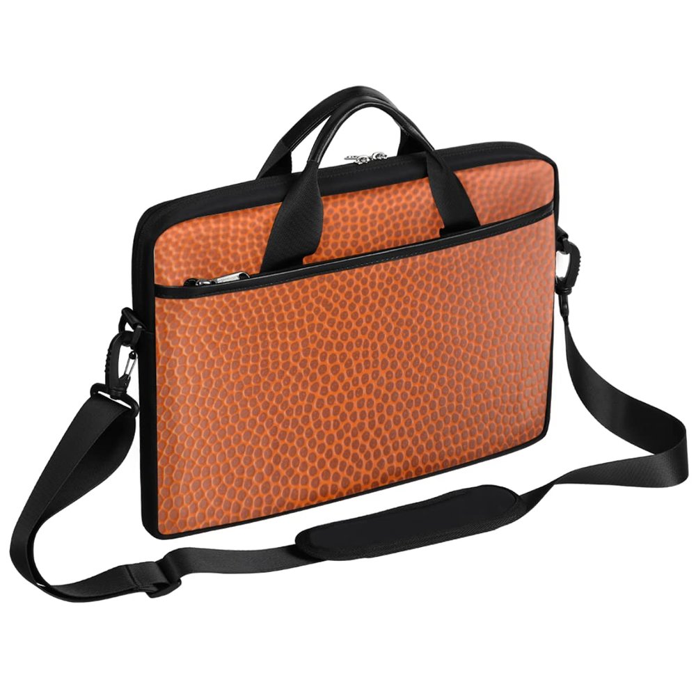 Basketball Texture Laptop Shoulder Messenger Bag Waterproof Laptop Briefcase with Handle and Padded Strap Case Sleeve for 13 13.3 14 15.6 Inch Laptop Case