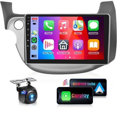 Built-in DSP Car Stereo for Honda Fit 2008-2013 Radio,CarPlay Android Auto,GPS Chip WiFi MirrorLink 5.0Bluetooth FM/RDS 26UIs Split Screen SWC AHD Backup Camera 2G+32G