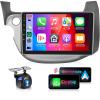 Built-in DSP Car Stereo for Honda Fit 2008-2013 Radio,CarPlay Android Auto,GPS Chip WiFi MirrorLink 5.0Bluetooth FM/RDS 26UIs Split Screen SWC AHD Backup Camera 2G+32G view 1
