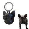 Cute Waterproof Holder Keychain for Air Tag Dog Collar Tracker,Protective Cover for Airtag Key Chain (French Bulldog) view 1
