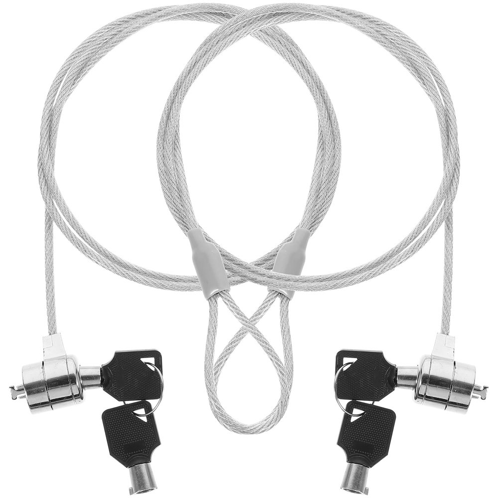 Hemobllo 2 Sets Cable Lock, Keyed Cable Lock Security Hardware Cable Lock Portable Monitor