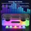 Bluetooth Speakers, Stereo Sound Speaker with RGB Light and Mechanical Buttons, IPX5 Portable Speaker for Phones, Tablets, Laptops view 4