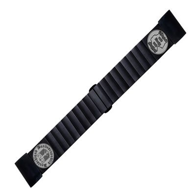 NICKSTON Germany Symbols Engraved Band Compatible with Garmin Fenix 7X Solar Sapphire 6X Pro 5X Plus Fenix 3 Descent Mk1 Mk2 Mk2i Black Stainless Steel Strap B-DES-A26 (9.5" (241mm) Wrist Size)