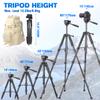 Camera Tripod, 74" DSLR Camera Tripod with 2 QR Plates for Sony/Nikon/Canon, Lightweight Video Tripod Stand for Travelling, Phone Tripod with Fluid Head/Phone Holder/Wireless Remote Max.Load 6kg view 2