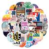 100 Pcs Lacrosse Stickers, Vinyl Waterproof Lacrosse Stickers for Water Bottles, Laptop, Notebook, Scrapbook, Luggage, Cell Phone, Helmet, Party Favors view 3