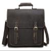 14inch Laptop Portfolio Shoulder Handbag Leather Messenger Bag Office Computer Briefcase Notebook Vintage view 1