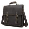 14inch Laptop Portfolio Shoulder Handbag Leather Messenger Bag Office Computer Briefcase Notebook Vintage view 2