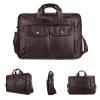 15.6inch Laptop Portfolio Shoulder Handbag Leather Crossbody Messenger Business Briefcase Large Satchel view 4