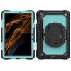 Case Cover Heavy Duty Shockproof TPU Case Compatible with Samsung Galaxy Tab S7 11 inch T870/T875 (2020)/Tab S8 X700/X706 (2022) Kids Case,360 Degree Rotating Handle Stand Bracket W Screen Protector+S view 1