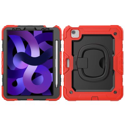Case Cover Heavy Duty Shockproof TPU Case Compatible with iPad Pro 11 (2022/2021/2020/2018)/AIR 4 10.9 2020/Air 5 2022 Kids Case,360 Degree Rotating Handle Stand Bracket W Screen Protector+Shoulder St