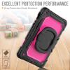 Case Cover Heavy Duty Shockproof TPU Case Compatible with Samsung Galaxy Tab S7 FE 12.4 inch T730 (2021) Kids Case,360 Degree Rotating Handle Stand Bracket W Screen Protector+Shoulder Strap Tablet Cov view 3