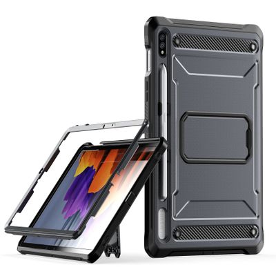 Case Cover Case Compatible With Samsung Galaxy Tab S8/Tab S7 11 Inch (Model SM-X700/X706/T870/T875/T876B)-Heavy Duty Rugged Shockproof Protective Case Cover-360 Full Body Protective Durable Stand Cas