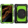 Case Cover Heavy Duty Shockproof TPU Case Compatible with Samsung Galaxy Tab S8 Plus X800/X806B/X806U/X806N2022 Kids Case,360 Degree Rotating Handle Stand Bracket W Screen Protector+Shoulder Strap T view 1