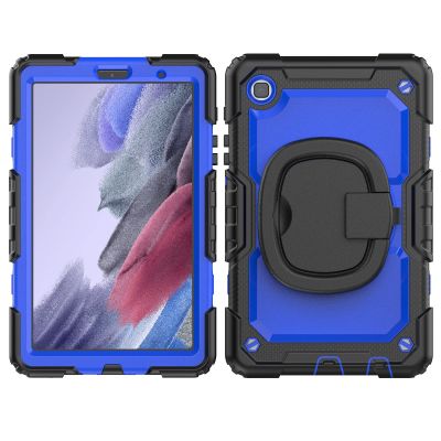 Case Cover Heavy Duty Shockproof TPU Case Compatible with Samsung Galaxy Tab A7 Lite 8.7 inch T220/T225 (2021) Kids Case,360 Degree Rotating Handle Stand Bracket W Screen Protector+Shoulder Strap Tabl
