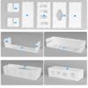 Cable Management Box, Cord Organizer Surge Protector Wire Management Concealer Organizer Cover Hider for Desktop Home Office Kitchen 14.17 x 4.72x 5.31 inch view 4