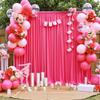 10 ft x 10 ft Wrinkle Free Hot Pink Backdrop Curtains for Parties, Polyester Fuchsia Photo Backdrop Drapes for Wedding Birthday Party Baby Shower,5ft x 10ft,2 Panels view 1