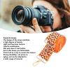 ciciglow Camera Shoulder Neck Strap, Widened Adjustable Universal Embroidered Camera Strap with Press Lock, for Digital Camera and DSLR Camera, Photographers (Orange White Black) view 2