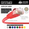 InstallerParts CAT6 Cable UTP Booted [Red] - [10 FT] - [10 Pack] - Professional Series - 10Gbps, Cat6 Patch Cable, Cat 6 Patch Cable, Cat6 Ethernet Cable, Network Cable, Internet Cable view 2