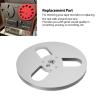 Takeup Reel, 1/4 7 Inch Empty Take Up Reel to Reel Small Hub Aluminum Alloy Takeup Reel with 3 Holes, Opening Machine Part Empty Tape Reel (Silver) view 3