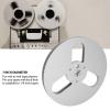 Takeup Reel, 1/4 7 Inch Empty Take Up Reel to Reel Small Hub Aluminum Alloy Takeup Reel with 3 Holes, Opening Machine Part Empty Tape Reel (Silver) view 4