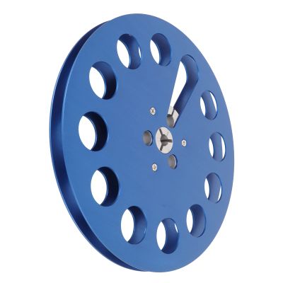 Takeup Reel, 1/4 7 Inch Empty Take Up Reel to Reel Small Hub Open Reel Sound Tape Takeup Reel with 11 Holes, Universal Aluminum Alloy Empty Tape Reel (Blue)