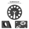Takeup Reel, 1/4 7 Inch Empty Take Up Reel to Reel Small Hub Open Reel Sound Tape Takeup Reel with 11 Holes, Universal Aluminum Alloy Empty Tape Reel (Black) view 3