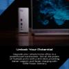 VisionTek VT7100 Triple Display 4K USB-C Docking Station & Cable Bundle - 100W Power Delivery - USB-C, Thunderbolt 3&4 Compatibility - 1 DP, 1 HDMI, 5 USB, 1 USB-C, 1 RJ45, & 3.55mm Audio Combo Port view 3