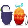 2Pack Cute Animal 3D Cartoon Silicone Protective Accessories Set for AirPods 1st /2nd Generation Case (Purple&Red Yellow Devil Fruit) view 1