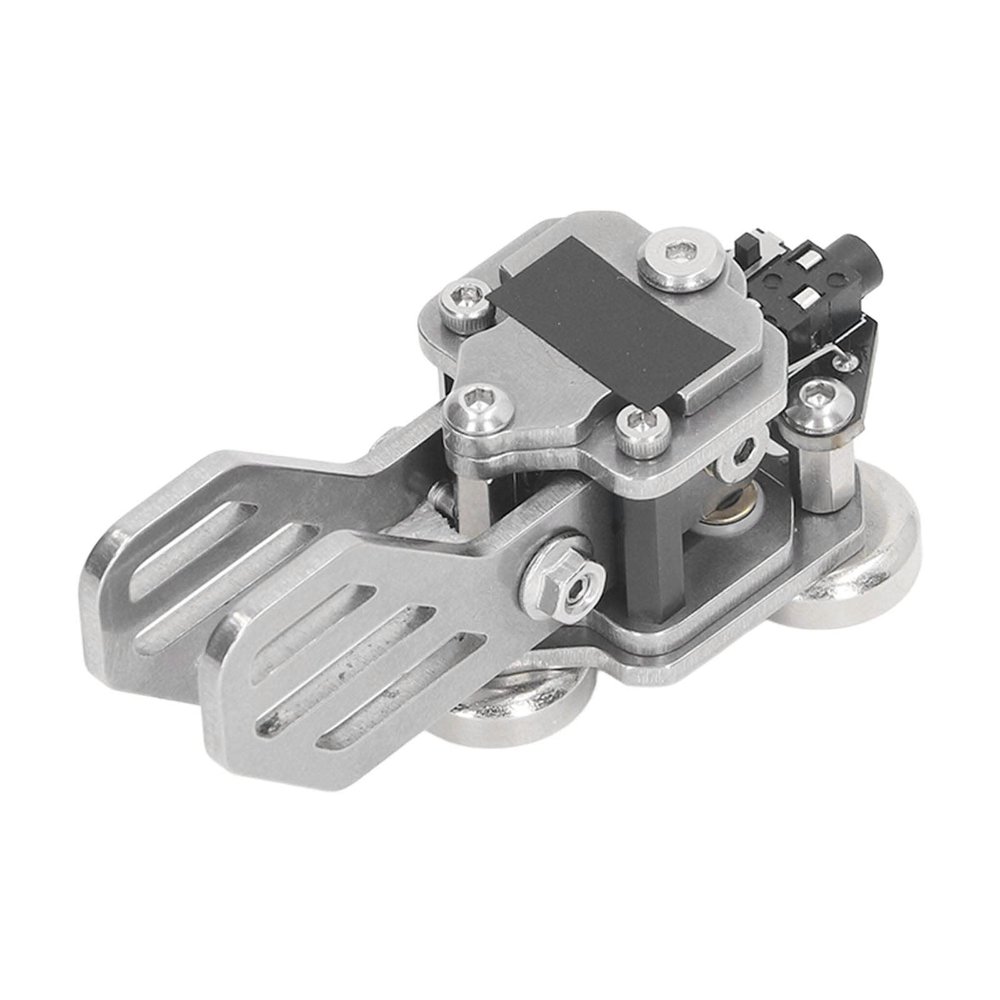 Stainless Steel Mini CW Key Morse Code Key Double Paddle Telegraph Key with Automatic Morse Code Transmitter