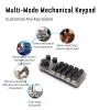 15 Keys 3 Knobs Macro Programmable Keyboard, 3 Connection Modes One Handed Macro Mechanical Keyboard, Blue Switch Hot Swappable Numpad, Gaming Keyboard with Memory Function view 3