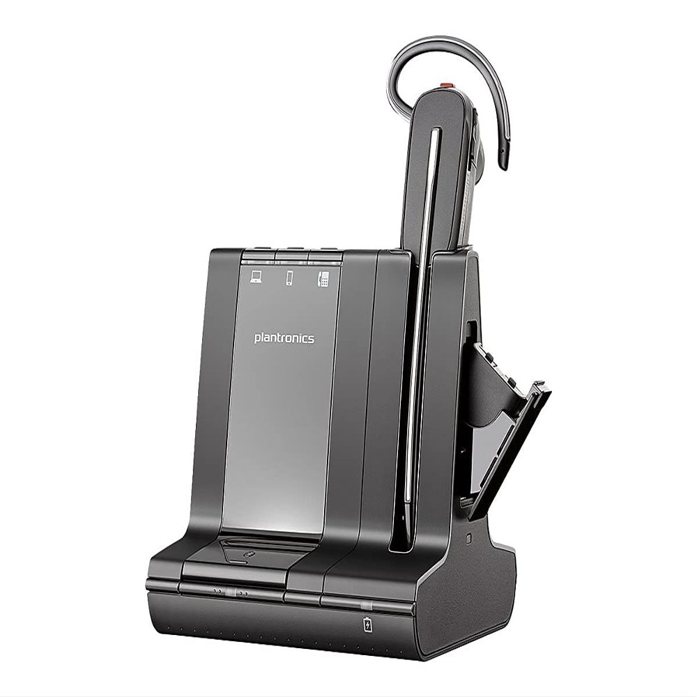 Plantronics Poly Savi 8245 Office, Unlimited Talk Time Wireless Mono Headset, Black (214900-01) (Renewed)