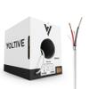 Voltive 22/2 Shielded Low Voltage Wire, Plenum CL3P, White, 500ft - 22AWG, 2 Conductors, Overall Shield, Stranded Bare Copper, UL Listed - V-1252-1 view 1