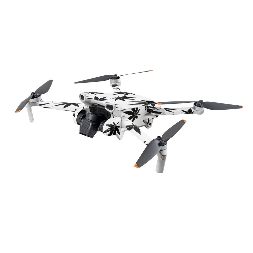 MightySkins Skin Compatible with DJI Mini 3 - Pot Leaves Black | Protective, Durable, and Unique Vinyl Decal wrap Cover | Easy to Apply | Made in The USA
