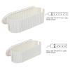 FABROK 2 Pack Cable Management Box, Cord Organizer Box with 20 Cable Ties, Power Strip Storage to Hide Charger Adapter Power Cord Charging Station White (Small+Large) view 3
