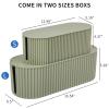 FABROK 2 Pack Cable Management Box, Cord Organizer Box with 20 Cable Ties, Power Strip Storage to Hide Charger Adapter Power Cord Charging Station Green(Small+Large view 2