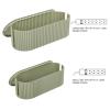 FABROK 2 Pack Cable Management Box, Cord Organizer Box with 20 Cable Ties, Power Strip Storage to Hide Charger Adapter Power Cord Charging Station Green(Small+Large view 3