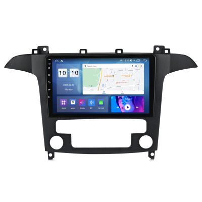 Car Radio Android 12 for Ford S-MAX 2006-2015 9" Touch Screen Car Stereo, with Bluetooth/USB/Fm Radio/GPS Navi, Portable Car Stereo Wireless