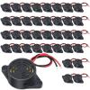 Geiserailie 36 Pcs DC 3-24V 95 dB Electronic Buzzer Active Piezo Buzzer Alarm Sounder Continuous Sound Beep, Black view 1