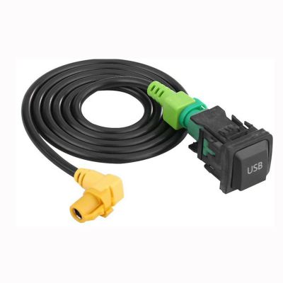 Metal USB Car Switch Socket with Cable for RCD510 RCD310 for VW for Golf/for GTI/R MK5 MK6 for Jetta Accessory