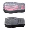 1Pcs Gradient Pink Keyboard Cover and 1Pcs Transparent Keyboard Cover for Logitech K350 MK550 MK570 Wireless Wave Keyboard view 1
