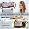 1Pcs Gradient Pink Keyboard Cover and 1Pcs Transparent Keyboard Cover for Logitech K350 MK550 MK570 Wireless Wave Keyboard view 2