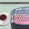 1Pcs Gradient Pink Keyboard Cover and 1Pcs Transparent Keyboard Cover for Logitech K350 MK550 MK570 Wireless Wave Keyboard view 4