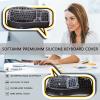 1Pcs Rainbow Keyboard Cover and Black Keyboard Cover for Logitech K350 MK550 MK570 Wireless Wave Keyboard view 3