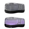 1Pcs Transparent Keyboard Cover and Gradient Purple Keyboard Cover for Logitech K350 MK550 MK570 Wireless Wave Keyboard view 1